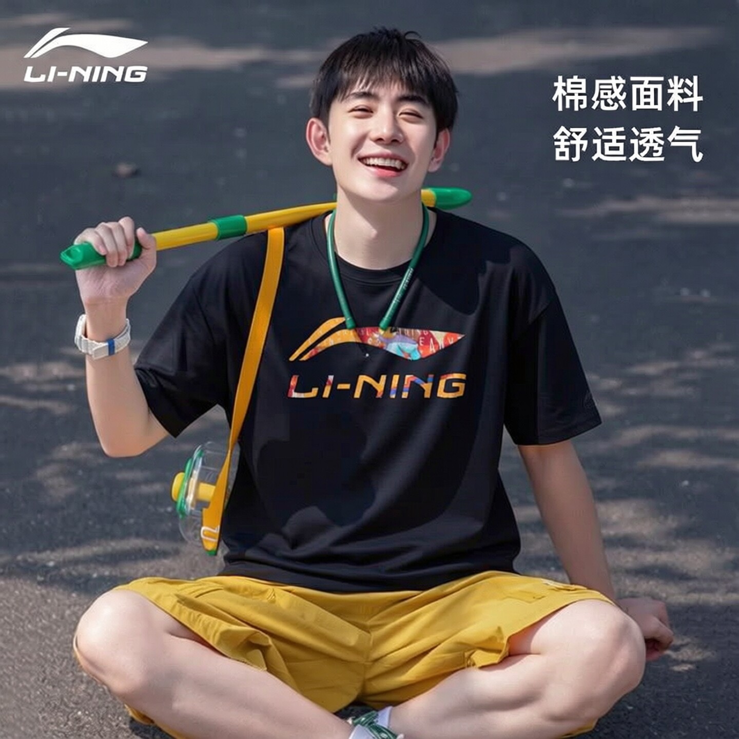 李宁短袖T恤男款夏季薄款纯棉图片