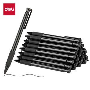 得力(deli)0.7mm英文专用低粘度圆珠笔 迷你头中油笔36支 6546S