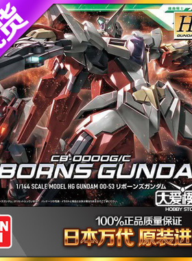 现货万代 HG 00 53 reborns 再生 重生 李疯子 万代高达拼装模型