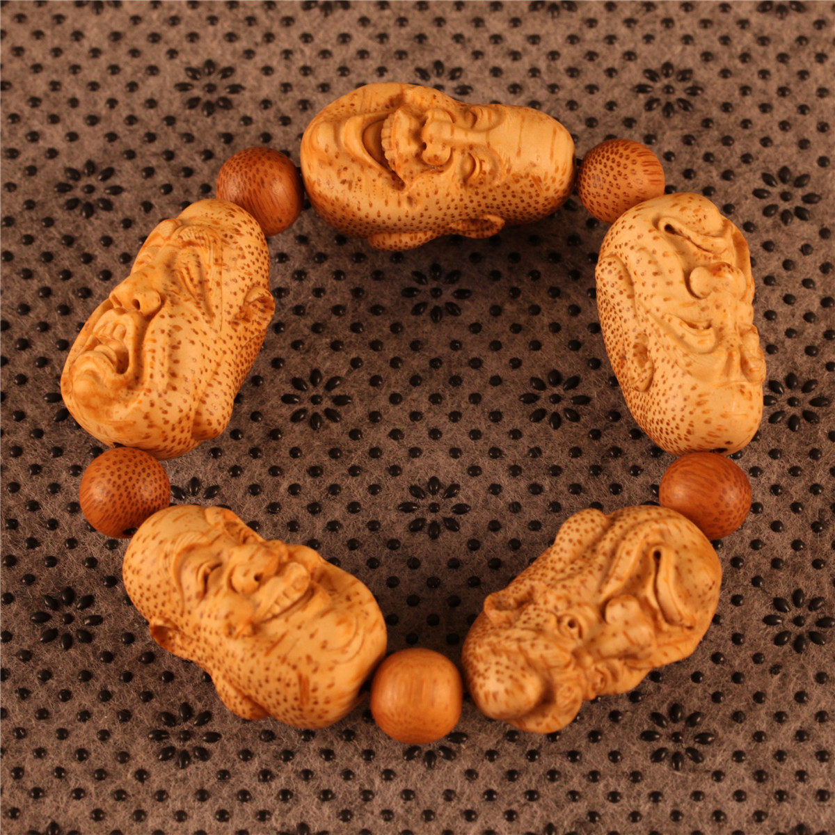 名家张念超喜怒哀乐愁满钉竹根老料高密度纯手工精工雕刻手串手持,特色手工艺,竹编/竹雕,淘宝优惠券,粉丝福利购,淘宝优惠卷