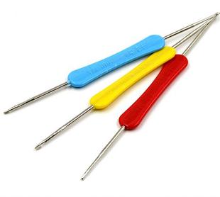 双头钩针带柄手工毛线编织勾针DIY工具家用毛衣针鹏飞牌2.0 3.0mm