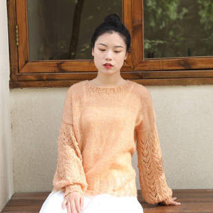 手作琥珀女士毛衣钩针DIY编织材料包手工制作钻石马海毛毛线手编