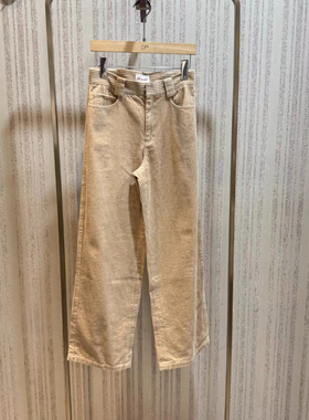 EP秋冬新品灯芯绒绒绒宽条肌理属实棉直筒裤EGJIC6422B-1699