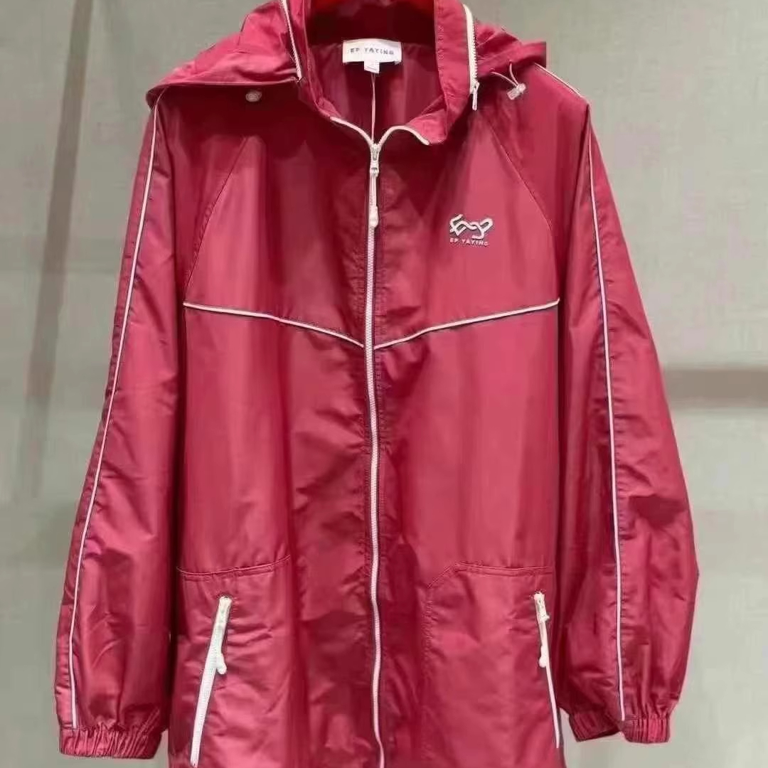 EP春季新品廓型宽松拼色连帽运动夹克外套EGJPA1331A-2699