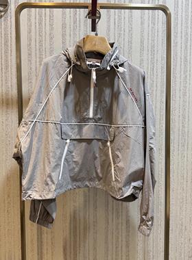 EP春季新品户外运动撞色宽松连帽套头外衣EGJEA5402A-2399