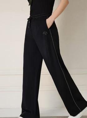 EP高端系列经典款三醋酸抽绳高腰直筒休闲裤EPJPA6404A-3999