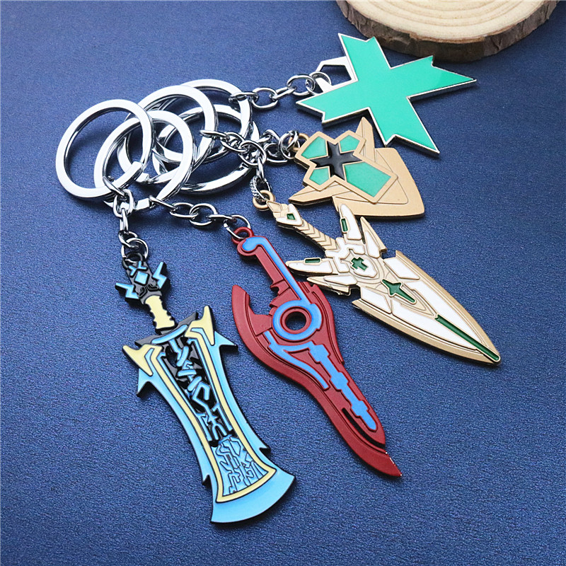 异度之刃2项链Xenoblade Chronicles刀剑武器钥匙扣圈挂件男饰品