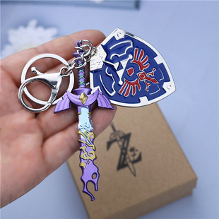 塞尔达王国之泪林克腐朽大师之剑西卡石板钥匙扣项链海利亚盾挂件