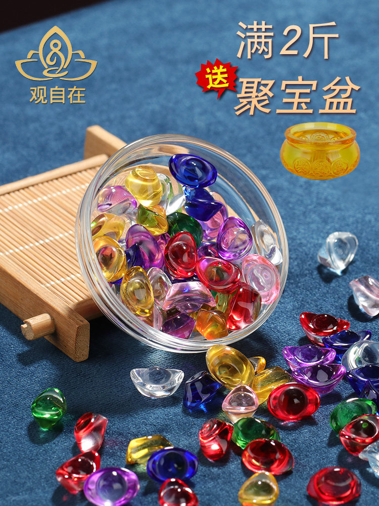 수리를위한 가정 용품을위한 다채로운 유약 주괴 장식품 부처님 개방 선물 부 보석을위한 MANZHA 접시 꽃병