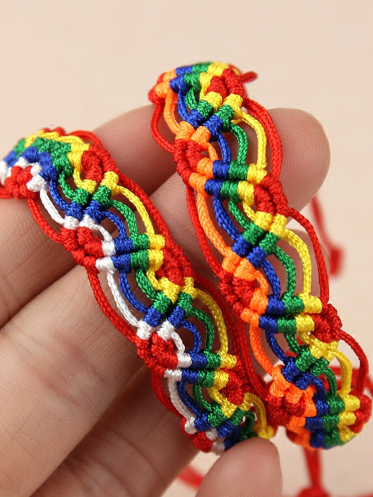 BRACELET KNOT BRACELET HAND-WOVEN COLORFUL BRACELET TIBETAN AUSPICIOUS RAINBOW BRACELET RED ROPE CAR HANGING BAG HANGING GIFT