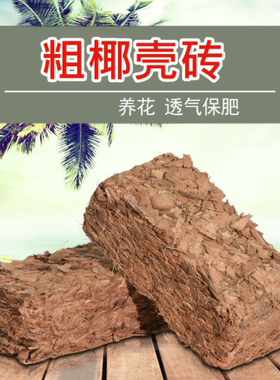 兰花专用 椰壳糠 兰科花卉 粗椰块 脱盐 椰砖 高泡发养殖花卉椰砖