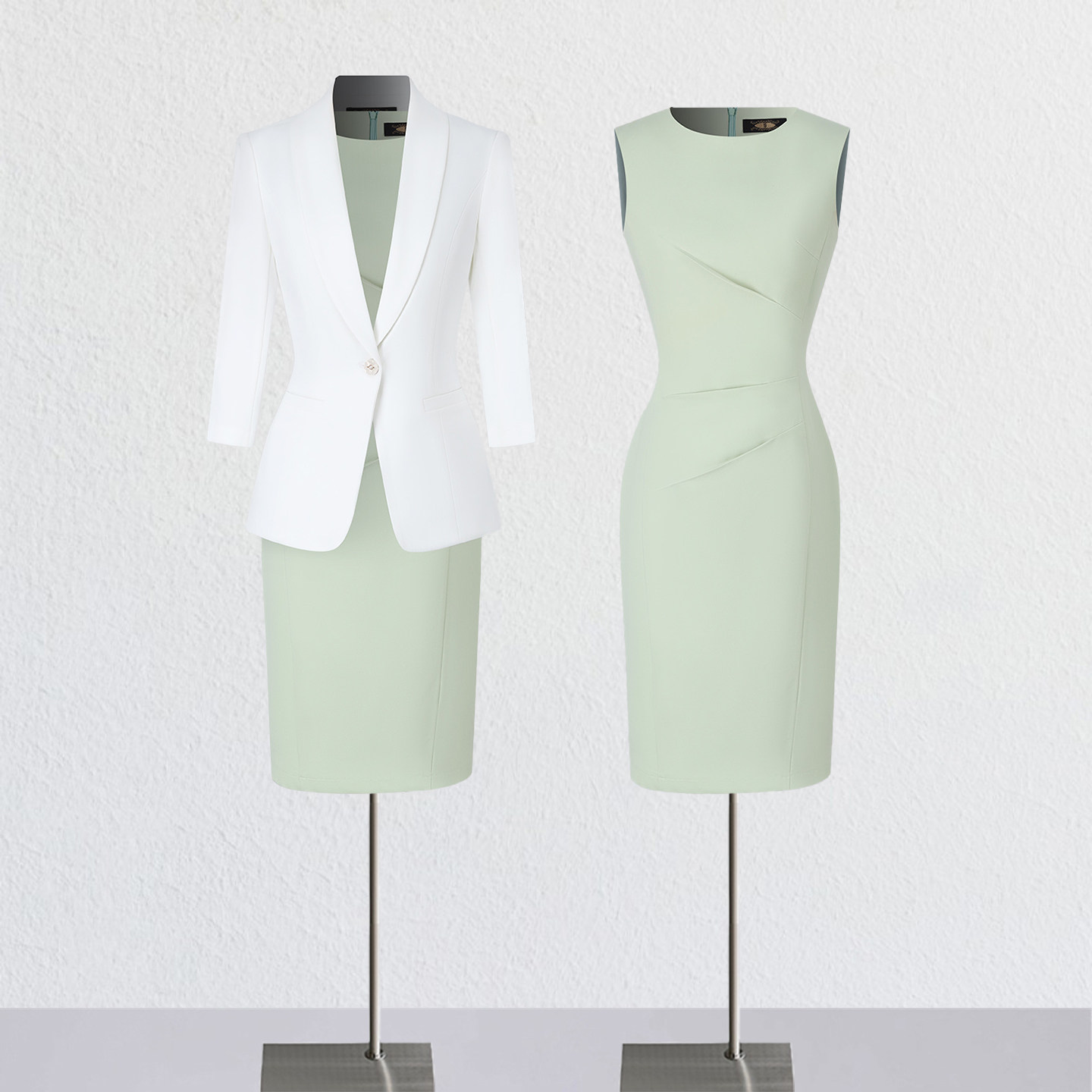 通勤职业马甲连衣裙西装套装春秋季公务员珠宝4S酒店物业工作服女