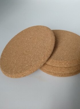 软木碗垫锅垫防滑隔热圆形咖啡垫空白16cm中号磨边3片装DIY