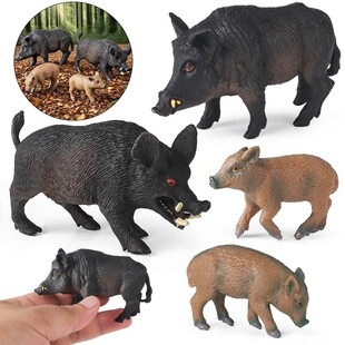 实心野猪模型仿真野生动物玩具儿童认知摆件男孩礼物科教非洲野兽