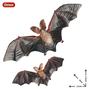 仿真实心动物模型儿童认知玩具飞行动物蝙蝠狐蝠手办摆件早教