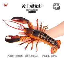 儿童玩具仿真海洋动物模型大号波士顿龙虾海底生物大龙虾认知摆件