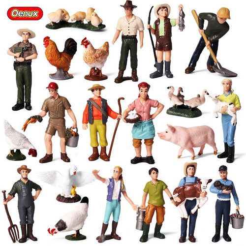 儿童仿真人偶农场牧场工人摆件