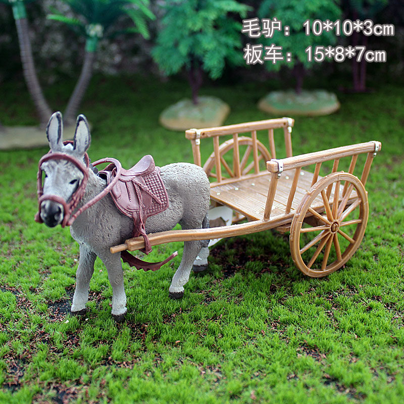 仿真小毛驴拉平板车认知过家家