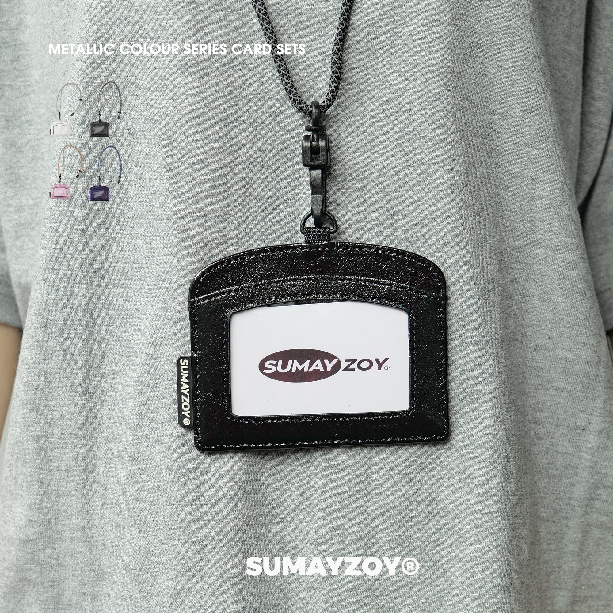 SUMAYZOY银色卡套金属证件套胸牌