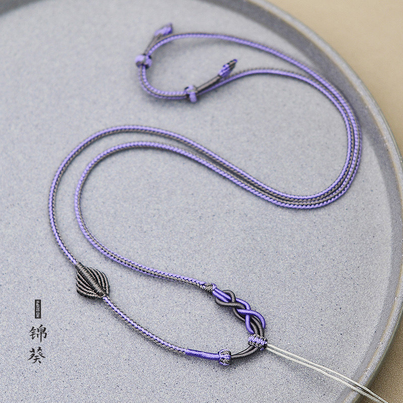 全手工编织高档挂绳高端吊坠绳黄金玉坠翡翠佛牌调节高货黄金挂坠