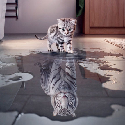 2020年新款十字绣心有猛虎满钻钻石画满钻可爱猫咪老虎水晶卧室