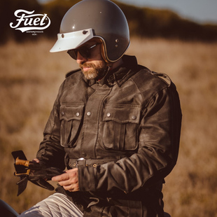 【FUEL攀爬者】进口护具可拆自带雨衣骑行服猎装复古狩猎夹克