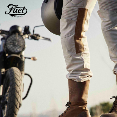 fuel进口白色城市摩托车骑行裤