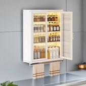 2025厨房调味料置物架多功能储物柜免打孔墙上壁挂式 调味品收纳架