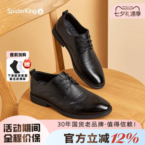 蜘蛛王官方旗舰店男鞋休闲皮鞋