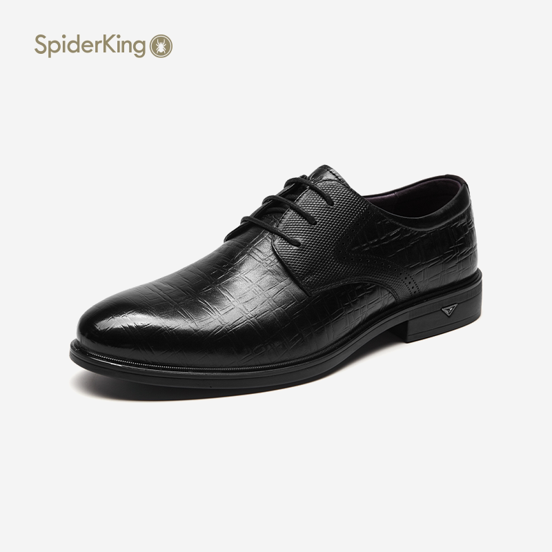 蜘蛛王官方正品男鞋2025秋冬新款男士皮鞋商务正装牛皮英伦风鞋子