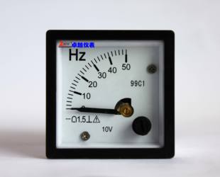 50HZ 出口型指针式 方形直流变频器频率表99C1 DC10V