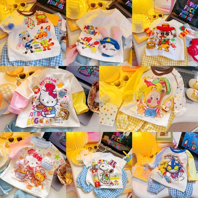 90-160码儿童卡通短长袖纯棉T恤