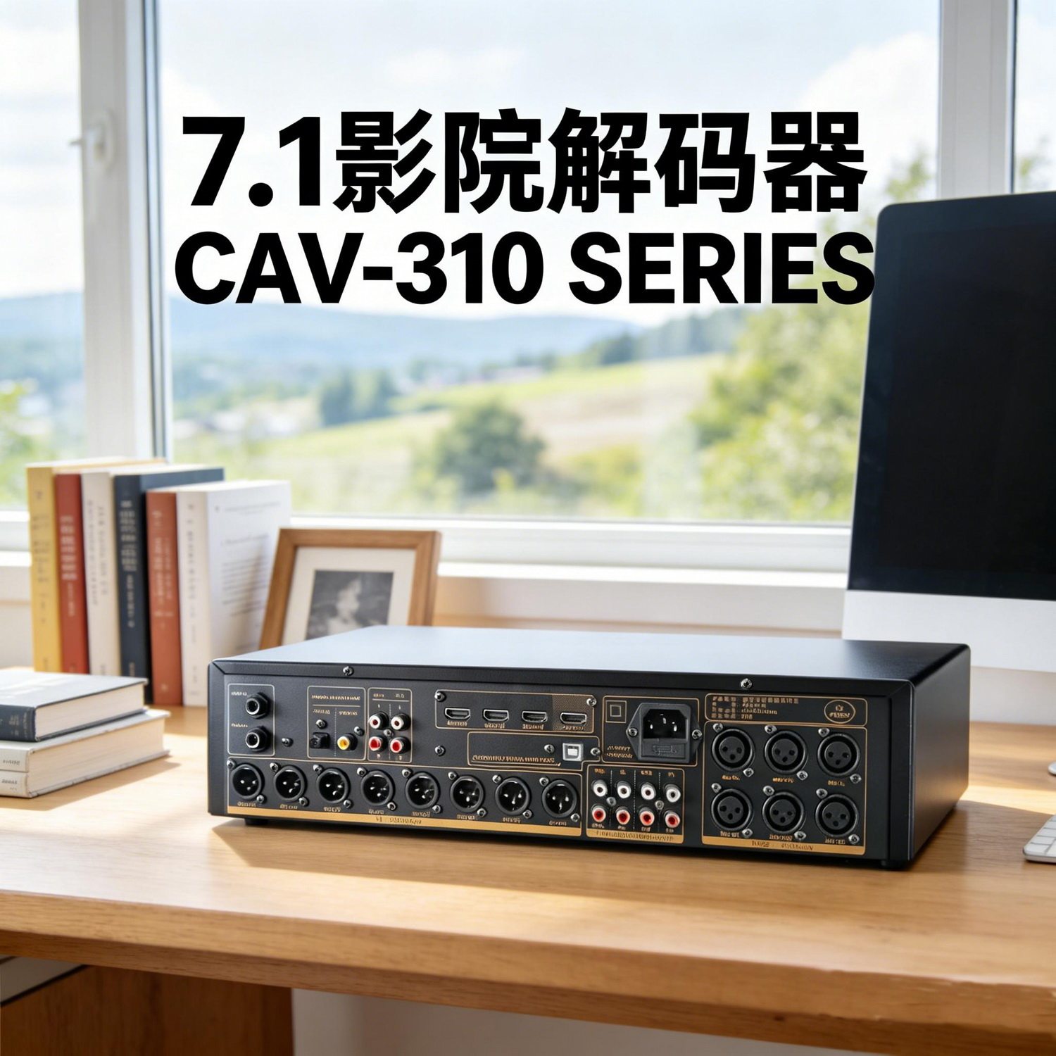 7.1/5.1光纤同轴HDMI影院影K4K全平衡卡侬t杜比前级解码器CAV-310