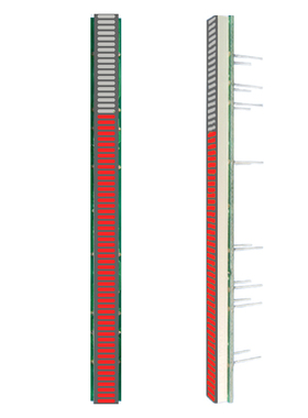 BL64-1005M厂家直销 64段100mm 黄绿色 LED光柱显示器件 颜色可选
