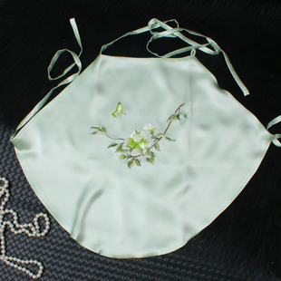 苏绣手工刺绣双层100%桑蚕丝肚兜女成人真丝露背围兜复古民族国风