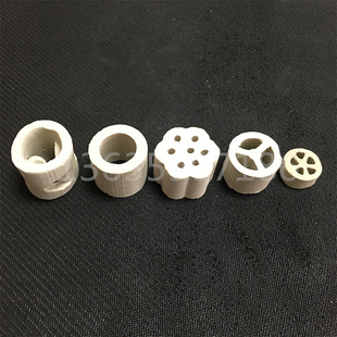 江西陶瓷填料鲍尔环马安环陶瓷矩安环三丫环梅花环洗涤塔陶瓷填料