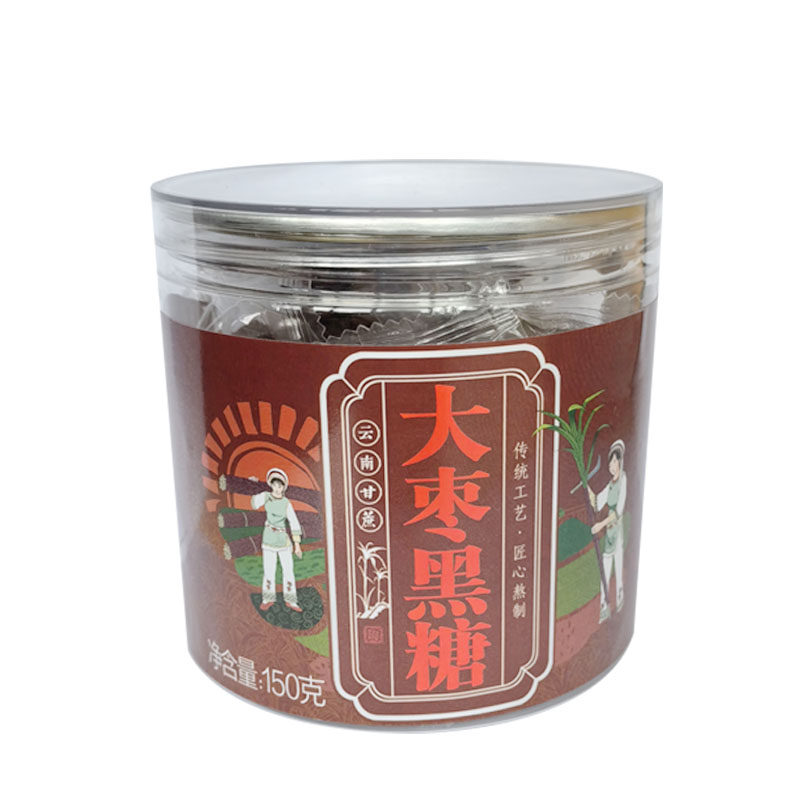 大枣黑糖150g八千方古秘大理老红糖瓶装大姨妈云南传统方法甘蔗糖