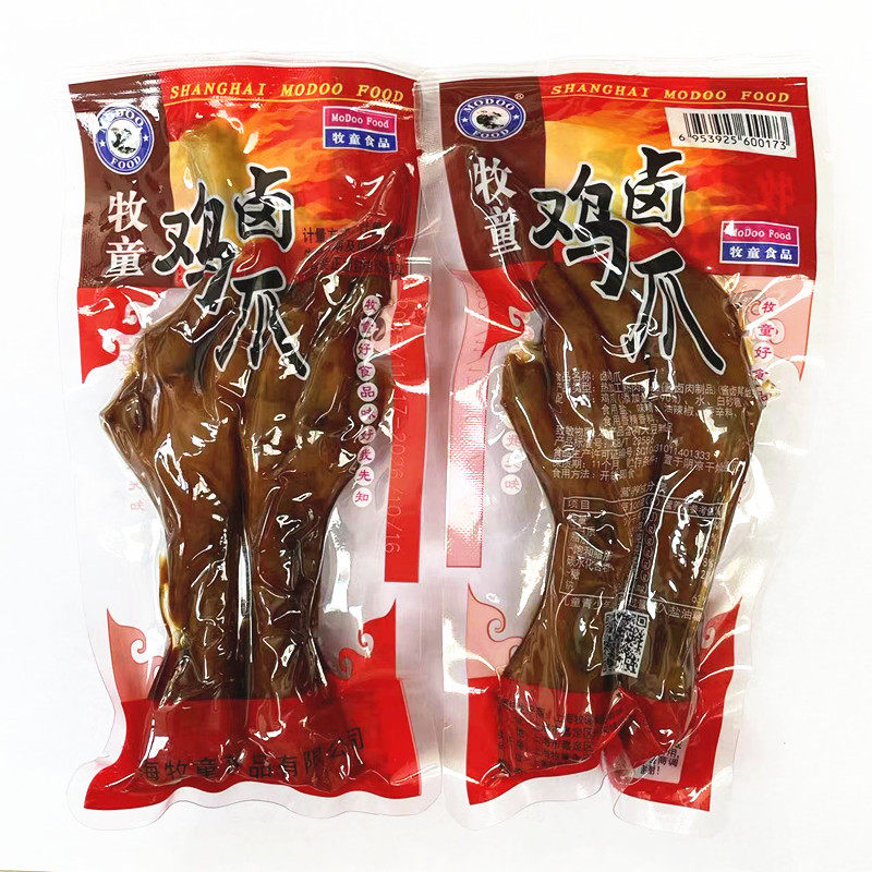 牧童卤鸡爪卤味五香凤爪上海特产休闲食品追剧零食解馋小吃