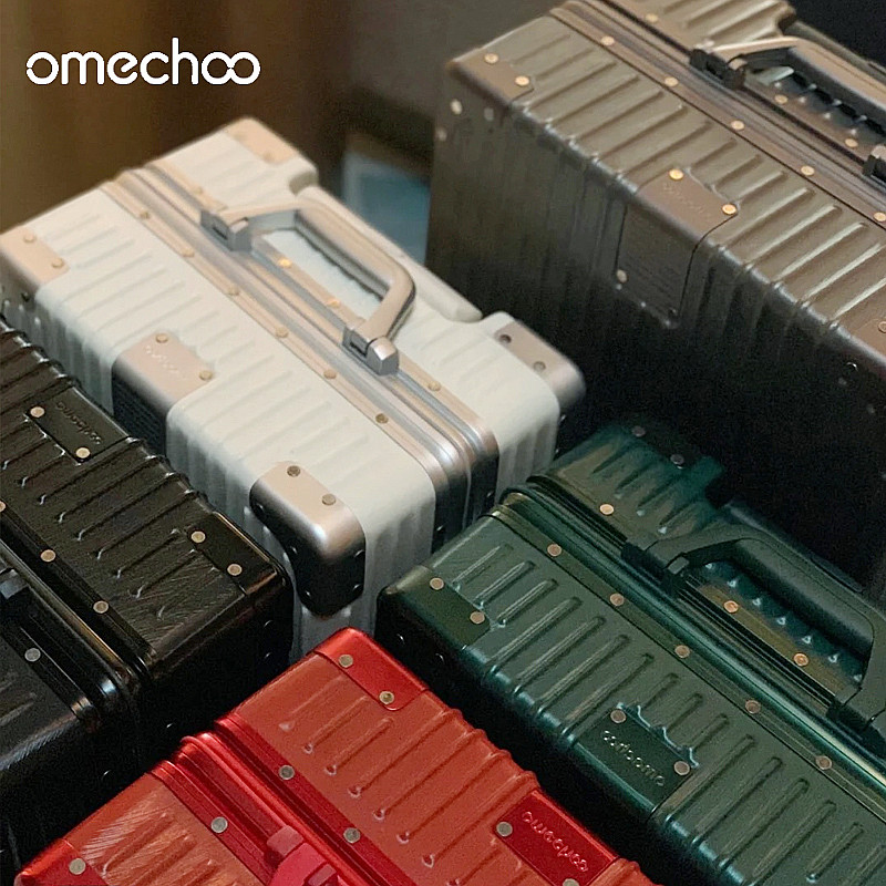 新款3代日本OMECHOO行李箱多功能铝框拉杆箱静音万向轮商务旅行箱