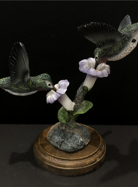 工艺别墅庭院绘画仿真动物摆件