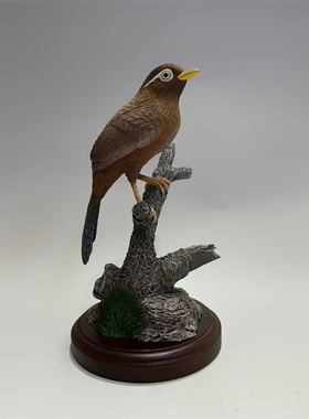鸟类画眉鸟树脂雕像摆件个性模玩手办模型工艺品家居装饰品原创专