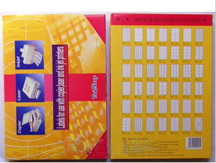 1283 不干胶标签纸 A4电脑打印标签 A4标贴纸 38x21.2mm 泰昌