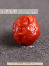 аксессуары для шеи 文玩配饰三不猴南红小吊坠不听不看不说满色满肉川料 手机坠 包挂