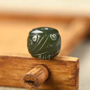 和田玉散珠单珠塔青玉博古桶珠天然正品高端手串diy配件文玩配饰