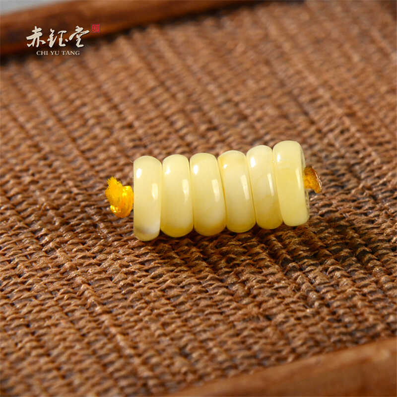天然蜜蜡隔片手串配饰文玩配件