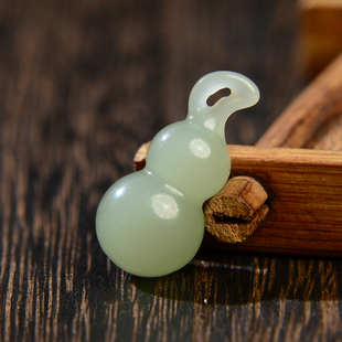 和田玉葫芦吊坠青白玉晴水天然精工挂件通透水润文玩配饰配件包邮