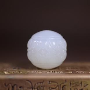 高端和田玉单珠散珠手工莲花珠天然羊脂白玉大孔手串diy配件配饰