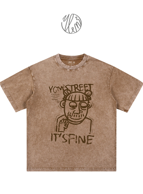 YCM²哪吒大叔国潮T恤夏季宽松潮牌男女中国风复古搞怪创意短袖