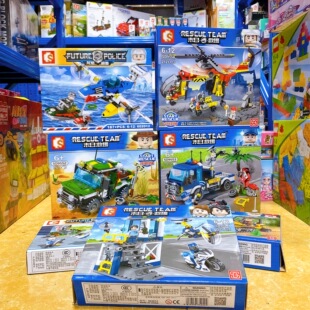 消防车警车军事拼装益智男孩汽车女孩拼插城称斤论斤卖小颗粒积木