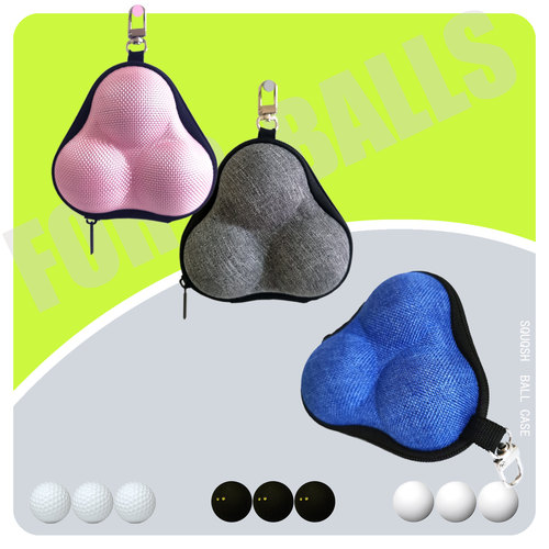 壁球小包三粒可爱收纳零钱耳机